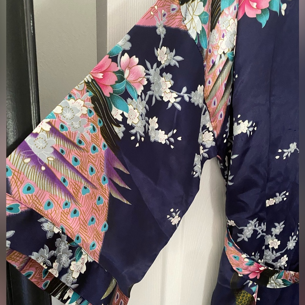 CLEARANCE Short Peacock Robe Kimono XL NWOT